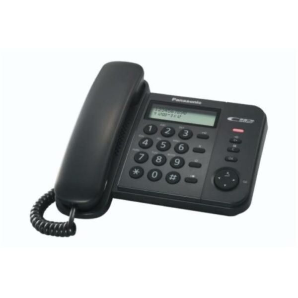 Panasonic Telefono con Filo Analogico LCD Identificatore Chiamate Nero KXTS560EX1B