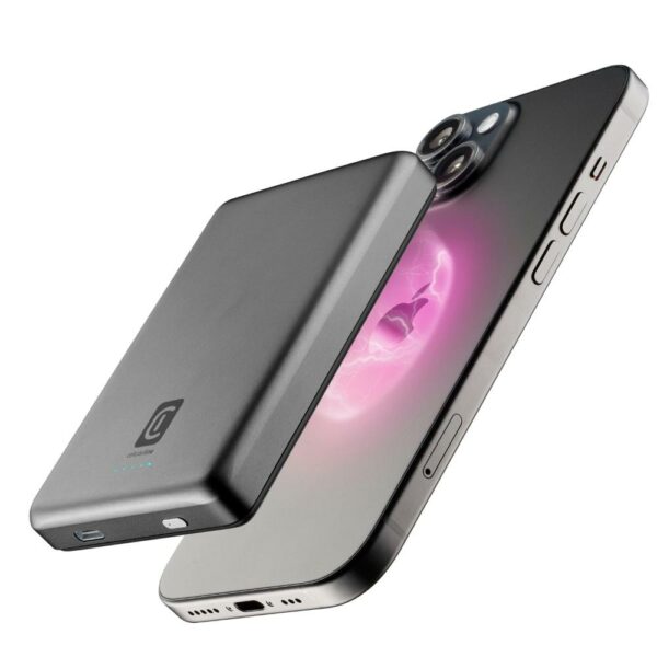 Power Bank Wireless 10000Mah Mag Slim Grigio CellularLine
