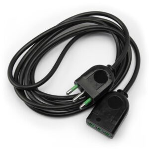 Prolunga Lineare 3Mt 2P+T 16A Bipasso Ita Nero Ekon