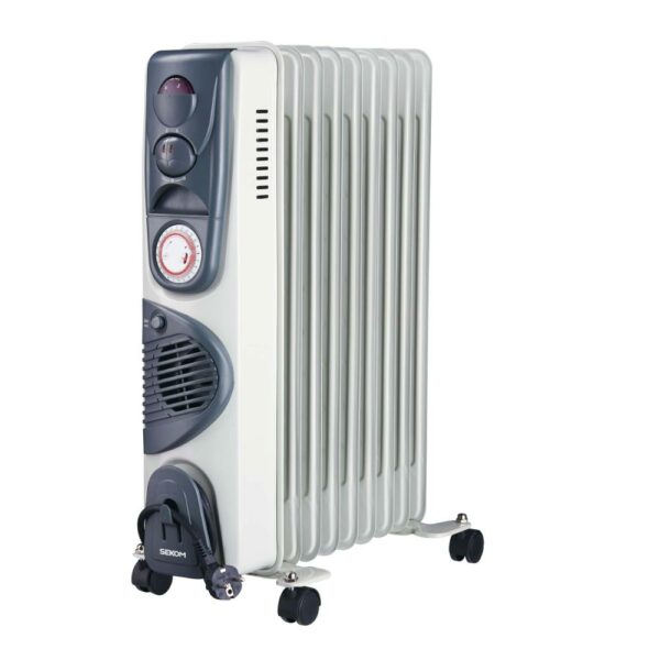 Sekom Radiatore A Olio 800 1200 2000W Turbo 400 9 Elementi SR2509VT
