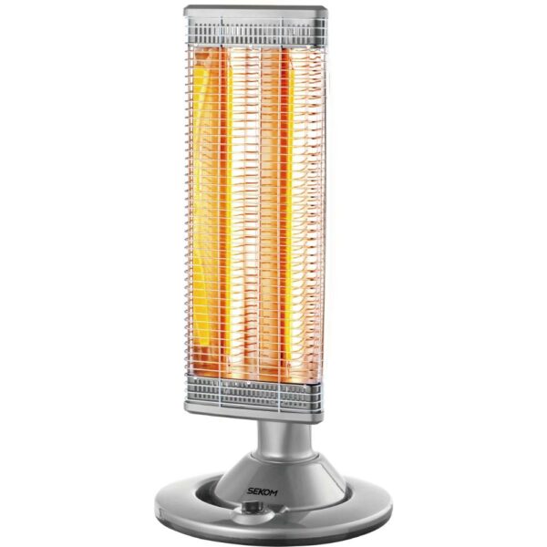 Sekom Stufa Carbonio Torre 500 1200W Verticale Orizzontale Silver SCS1200CRS