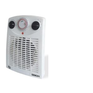 Sekom Termoventilatore Bagno 2000W 2 Livelli di Potenza Timer Bianco THSE206T