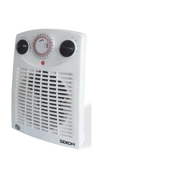 Sekom Termoventilatore Bagno 2000W 2 Livelli di Potenza Timer Bianco THSE206T