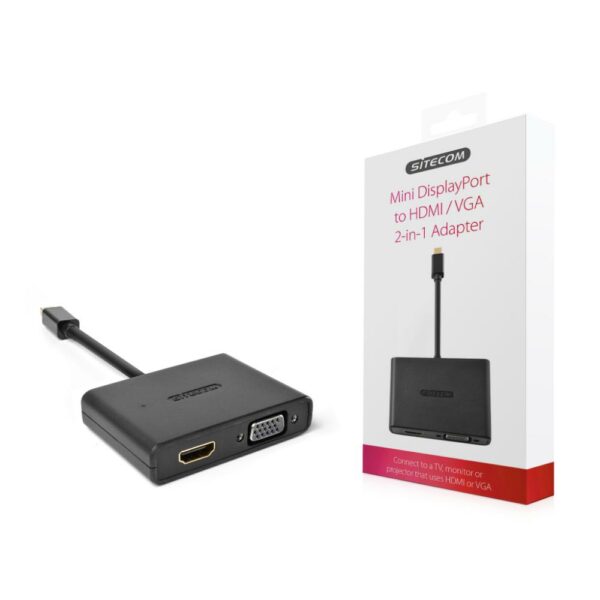 Sitecom Mini Display port To HDMI Vga 2 In 1 Adapter CN347