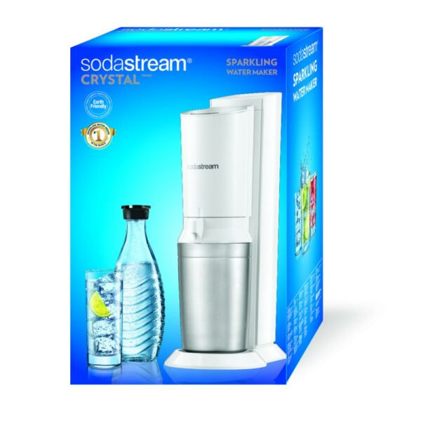 Sodastream Gasatore Crystal Bianco Metal Bottiglie Vetro Cilindro Co2 2270082