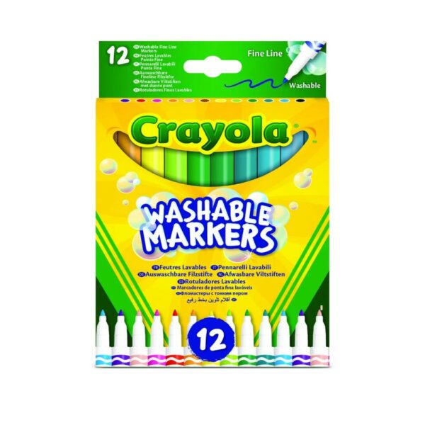 12 Pennarelli Punta Fine Super Lavabili Crayola