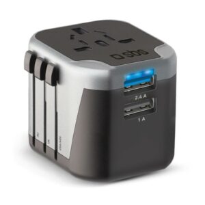Adattatore Universale Prese Estere 2 USB 2 SBS