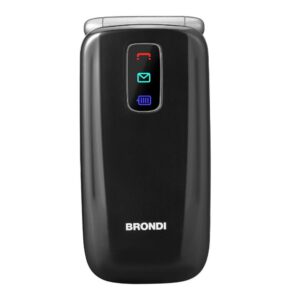 Brondi Amico Leale Nero Cellulare Flip QB 2.8" Dualsim Bluetooth Tasto SOS