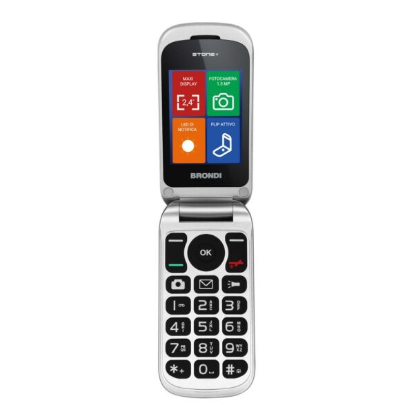 Brondi Stone Nero Cellulare Flip 2.4 Dual Sim Bluetooth
