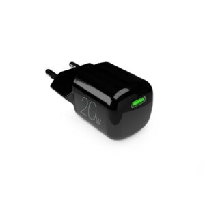 Carica Batterie da Parete Usb-C 20W Nero Puro