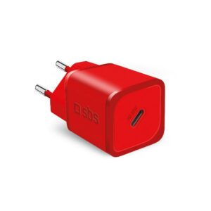Caricabatterie Gan Wall 1X Type-C Pd 20W Rosso SBS