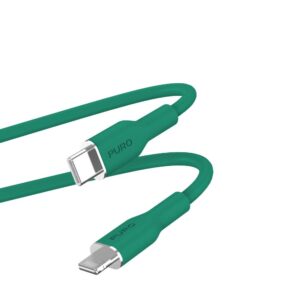 Cavo Soft Icon Usb-C Lightning 1.5Mt Verde Scuro Puro