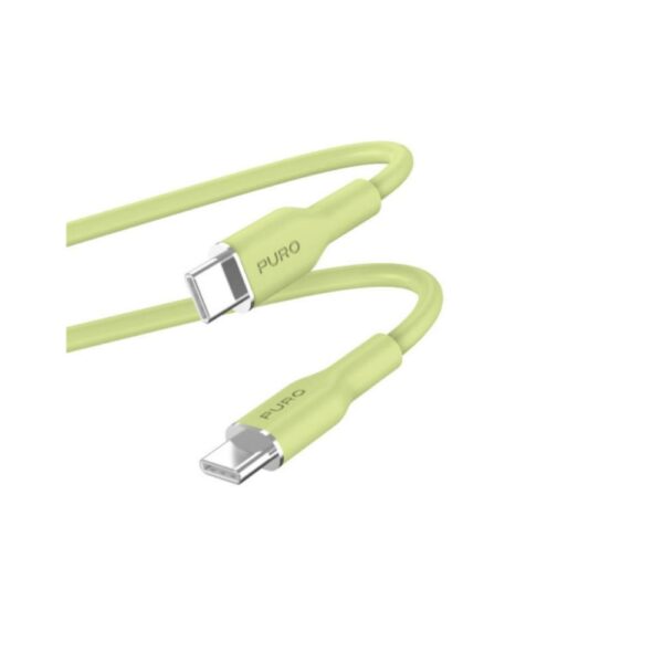 Cavo Soft Usb C Usb C 1.5Mt Verde Chiaro Puro