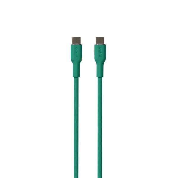 Cavo Soft Usb C Usb C 1.5Mt Verde Scuro Puro