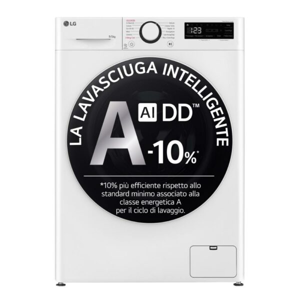 LG D2R5S09TSWW Lavasciuga Slim 48Cm Lav. 9Kg Asc. 5Kg Classe E