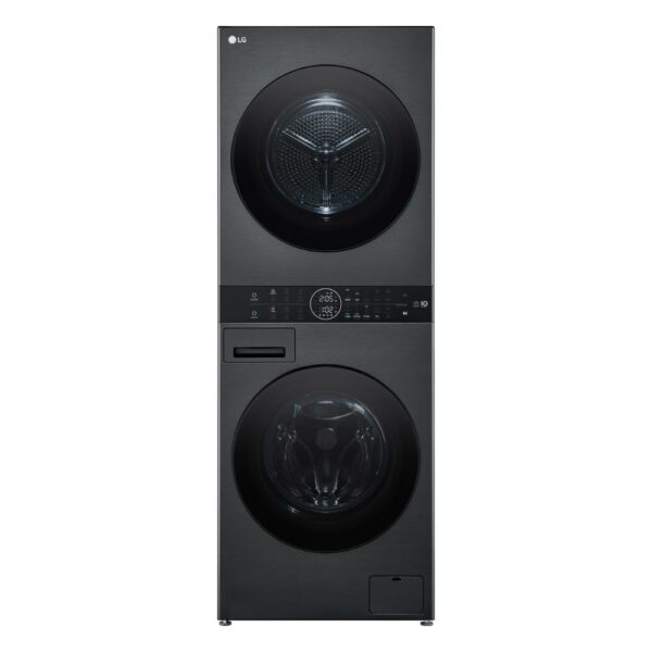 LG WT1210BBF Colonna Bucato unificata Nera Lavatrice 12Kg Classe A e Asciugatrice 10Kg Classe A