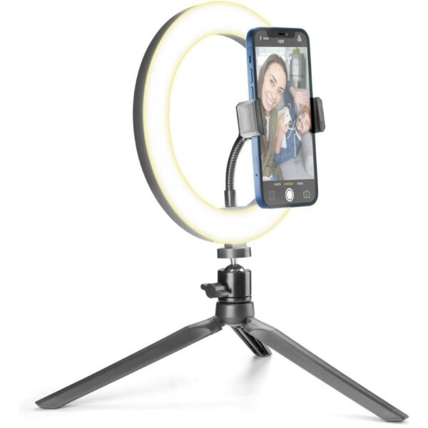 Luce Ad Anello con Braccio Flessibile USB A Nero CellularLine