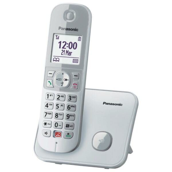 Panasonic Cordless 1.8 con Bloccochiamate Silver KXTG6851JTS