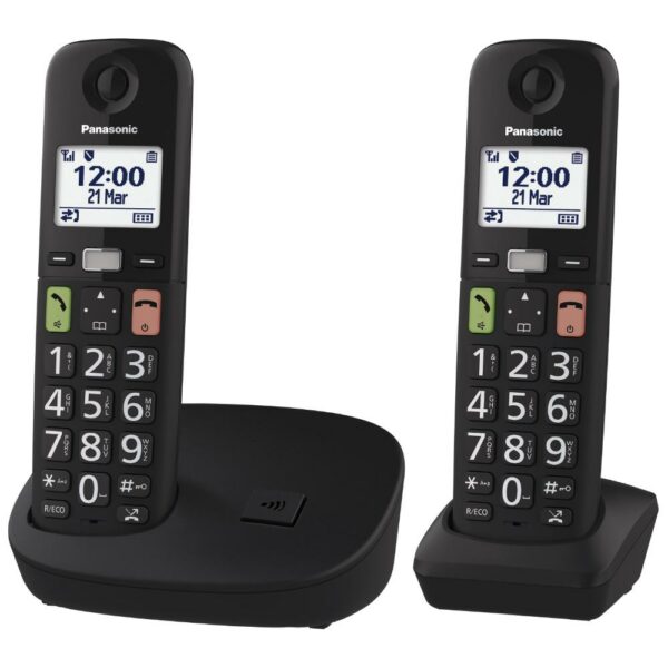 Panasonic Cordless Duo 1.8 Nero KXTGU112EXB