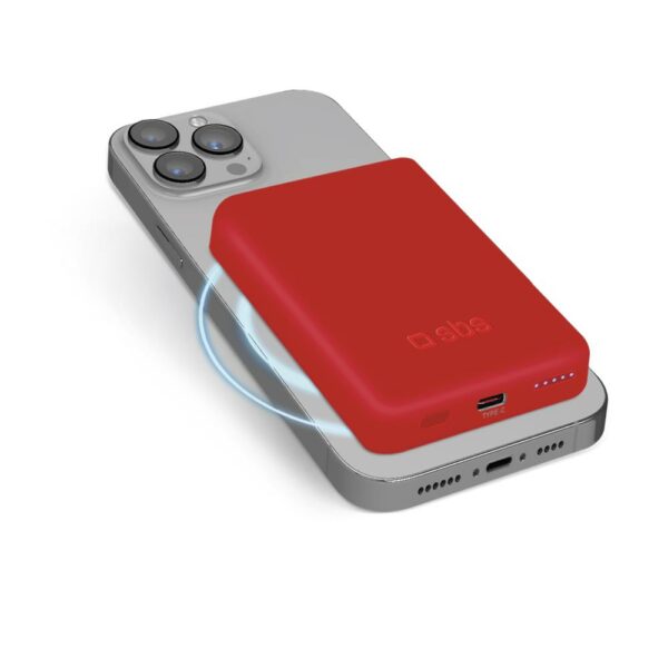 Powerbank 5000Mah Magsafe Usb C Rosso SBS