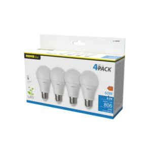 Quadripack Led Goccia 6500K 8.5 W Luce Fredda Nova Line