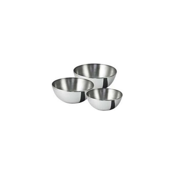 Set 3 Ciotole Inox 15Cm 20Cm e 23Cm Abert