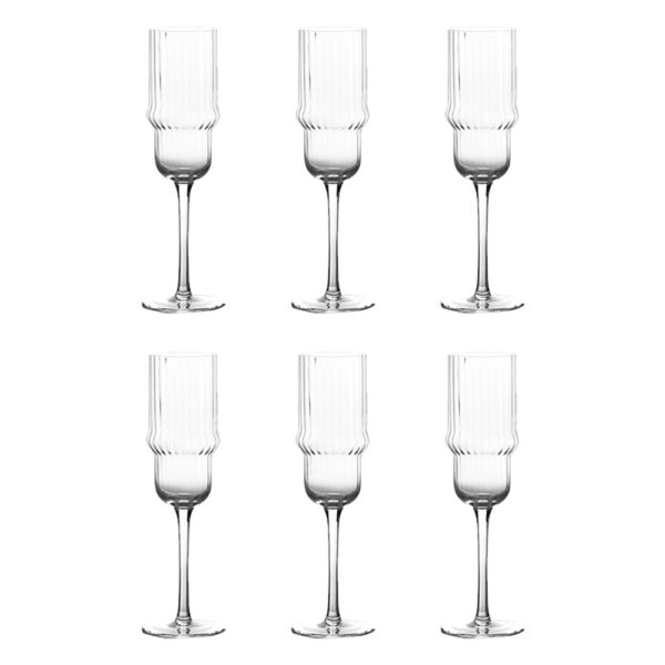 Set 6 Flute Volant Vetro Brandani 51065