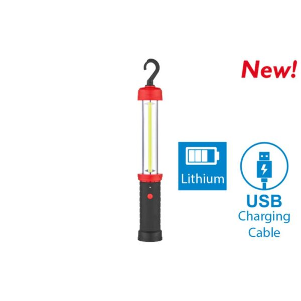 Torcia Led Ricaricabile Base Magnetica E Gancio Nova Line