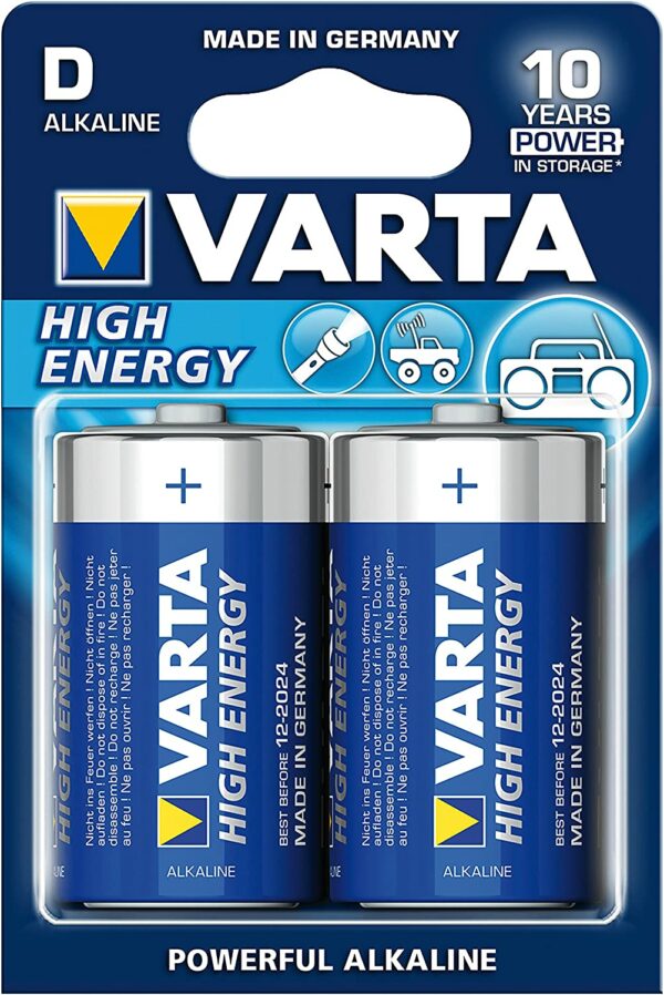 Varta Batteria Alcalina D Longlife Power 2Pz 4920121412