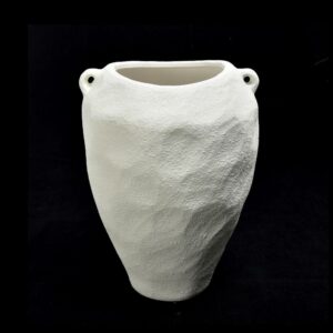Vaso in Ceramica Bianco 25x25xh35Cm Mercury