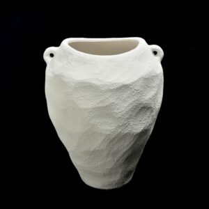 Vaso in Ceramica Bianco 30x30xH38Cm Mercury