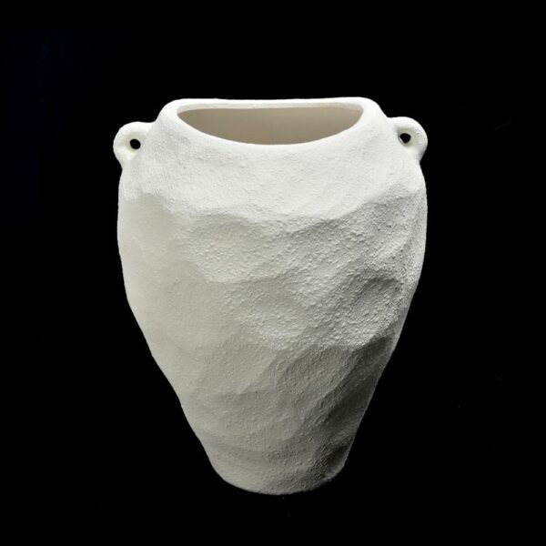 Vaso in Ceramica Bianco 30x30xH38Cm Mercury