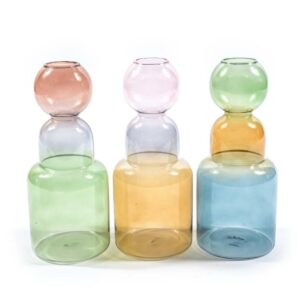 Vaso in Vetro Borosilicato 10xH23 Cm CASUALE Mercury