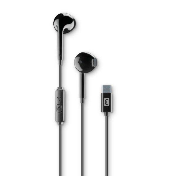 Auricolari con Microfono Capsula Usb C Nero CellularLine AUCAPSULETYPECK