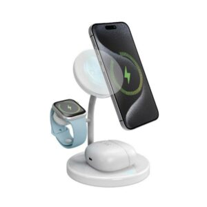 Base di Ricarica Wireless 3In1 Qi2 Universale Bianco SBS TEWIR3IN1QI2MFI