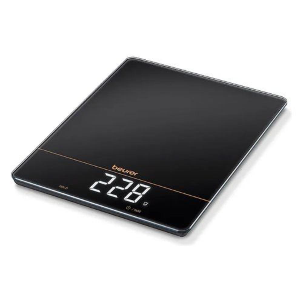 Beurer GS 11 Bilancia Da Bagno In Vetro Digitale - Pesa Fino A 150 Kg - Display LED, Piedini Antiscivolo, Convalidata Clinicamente - Versione 755.86, Dimensioni 30x30x2,1 Cm