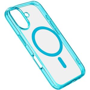 Custodia Iconic Mag per iPhone 16 Azzurro CellularLine ICONICMAGIPH16G