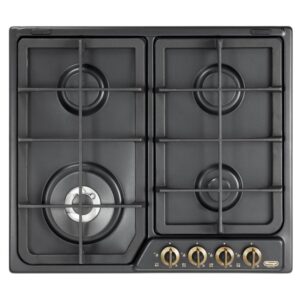 De Longhi ANF46PRO Piano Cottura a Gas 60Cm 4 Fuochi Country Antracite