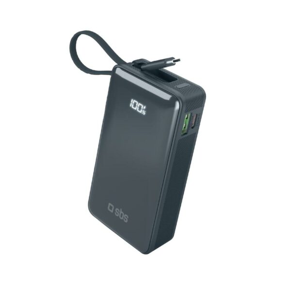 Power Bank 10000Mah Pd20W Display Cavo Integrale Blu SBS TTBB10000LCDTCPD20B