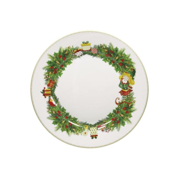 Servizio Piatti 18 Pz Elfomagia in Porcellana Brandani 84542 1