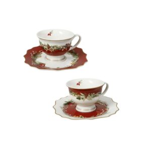 Set 2 Tazzine Caffe Carol New Bone China Brandani 89961