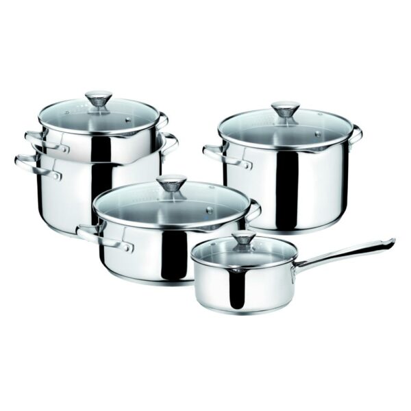 Set di Pentole Induzione Gas e Forno 9 Pz in Acciaio Linea Smart Lagostina 010716600009