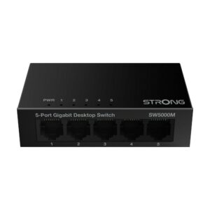 Switch 5 Porte 10/100/1000Mbps Gigabit Metallo Strong SW5000M