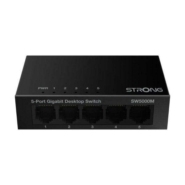 Switch 5 Porte 10 100 1000Mbps Gigabit Metallo Strong SW5000M