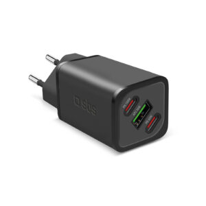 Caricabatterie Universale Rete Gan 2 Usb-C Pd+1Usb-A 100W Nero SBS TETRGANUSB2CPD100W