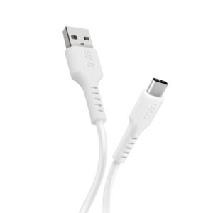 Cavo Ricarica Dati USB-A/USB-C 1Mt Bianco SBS TECABLEMICROC10W