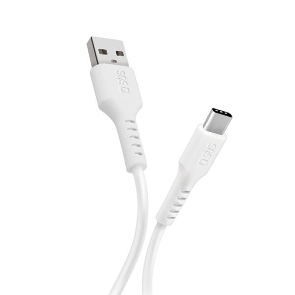Cavo Ricarica Dati USB A USB C 1Mt Bianco SBS TECABLEMICROC10W