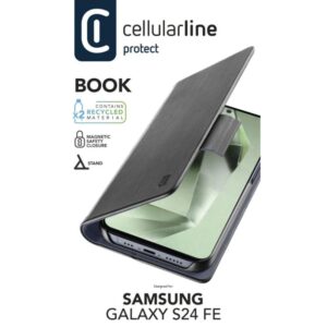 Custodia Libro Book3 Galaxy S24Fe Nero CellularLine BOOK3GALS24FEK