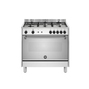 La Germania AMN965LGXV24 Cucina Americana Inox 90x60Cm 5 Fuochi Gas e Forno a Gas
