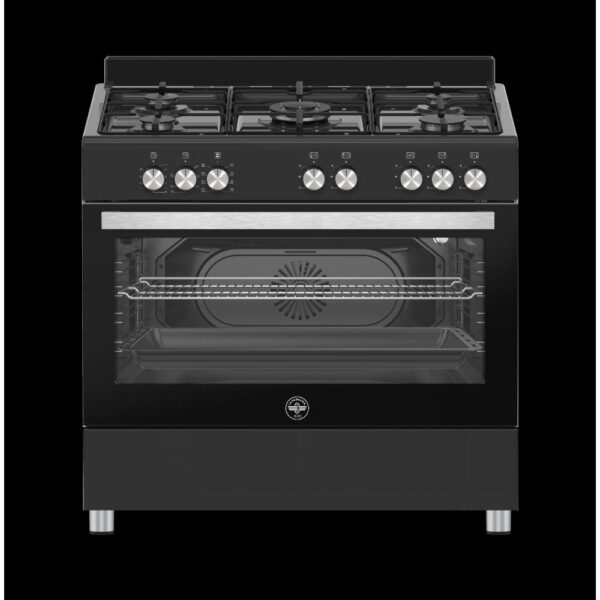 La Germania SE965ENE24 Cucina 90Cm 5 Fuochi a Gas Nero e Forno Elettrico